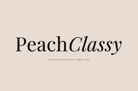 Przykład czcionki Peach Classy